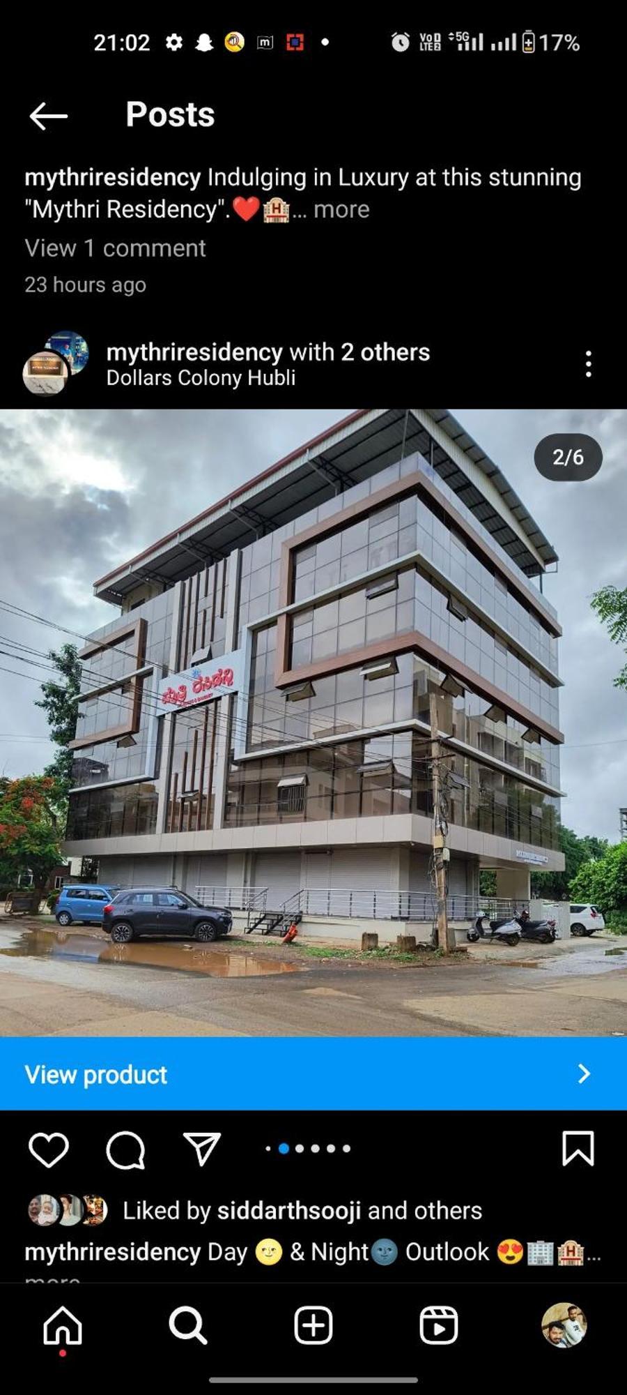 胡布利 Mythri Residency酒店 外观 照片